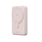 Adam Elements GRAVITY CS10 Magnetic Charging Power Bank - 10,000 mAh - Pink-Unique Foldable Bracket Design: Stands in a triangular shape, allowing you to use your device while charging. Functions as both a portable power bank and a mobile stand for ultimate versatility