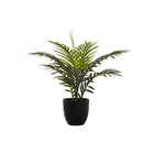 Monarch Specialties 20" Artificial Indoor Palm - Table - Black Pot-Add a vibrant burst of greenery to any space with this 20" tall artificial indoor palm plant in a black pot