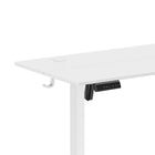 TygerClaw 42" Two Stage Column Sit Stand Desk - White-The leveling feet are designed to adapt seamlessly to various uneven floors or surfaces