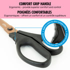 Hilroy  8.3" Titanium Scissors with Comfort-Grip Handles - Bronze Blades-Ambidextrous Design: Perfect for both right- or left-handed users