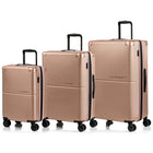 CHAMPS Earth 3-Piece Hardside Luggage Set - Champagne-Expansion System on all cases