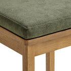 Modway Jax Oak Wood Dining Chair With Wavy Razor Back and Cushion - Weathered Oak Sage-8