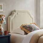 Modway Magnolia Upholstered Fabric Twin Size Headboard - Ecru-Scalloped Silhouette
