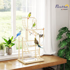 PawHut Bird Playground with Ladders, Chain Toy, Cups and Tray-Multiple attachments let birds exercise, play and stay active 