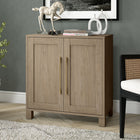 Hudson&Canal Chabot 28"W Accent Cabinet - Antiqued Grey Oak-Crafted of sturdy MDF materials in an antiqued gray oak finish