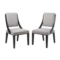 Modway Cambridge Upholstered Fabric Dining Chairs - Light Grey - 2 Pack-Modern Dining Chairs