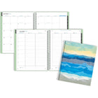 Five Star Academic Paper Scapes Weekly/Monthly Planner - 11" x 9" - Beach - Bilingual-Strong coil binding