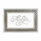 JAM Paper Thank You Card Sets - Silver Border Cards with Dark Red Envelopes - 25 Cards and Envelopes-Size 3 3/4" x 1 3/4"