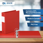 Davis Group Premium Economy Binder - Round Ring - 2" - Red - 6 Pack-Ideal for Conferences, Reference, Colleges & Universities