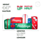 GEMMY Airblown Inflatable Christmas Gift Box Scene - 44"-For indoor and outdoor use
