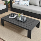Modway Tahoe Outdoor Patio Powder-Coated Aluminum Coffee Table - Grey-Weather-Resistant