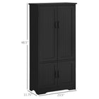 HOMCOM 48" H Kitchen Pantry Cabinet with Shelves - Black-Mainly used for storage and provides storage space for disordered products 