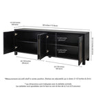 Hudson&Canal Chabot TV Stand for TV's up to 75" - Black Grain-Product Dimensions: 15.75" L x 68" W x 24.5" H