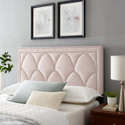 Modway Greta Performance Velvet King/California King Headboard - Pink-Dense Foam Padding