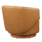 Modway Celestia Vegan Leather Fabric and Wood Swivel Chair - Tan-5