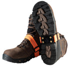 Impacto Midcleat SCB Non-Sparking Versatile Design Brass Smaller Ice Cleats - One Size - Black with Orange Straps - 1 Pair-Cleat can be flipped over to the top of the boot to prevent slipping or marking floors