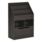 HOMCOM Kids Bookcase with Storage Drawer - Brown-Three-tier bookshelf, two storage cubes and a drawer – great for keeping clothes, books and toys 
