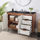 Modway Energize 48" Bathroom Vanity - Cherry/White/Black-Assembly Required