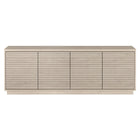 Hudson&Canal Tullis TV Stand for TV's up to 78" - Alder White-A transitional design accommodates TVs up to 78" for your entertaining space