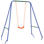 Outsunny 2 In 1 Toddler Swing Set with Safety Harness for Baby - Kids-Including multiple play options . 