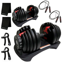 MotionGrey Adjustable Dumbbells Set with 15 Settings - 5 - 52.5 lb-Effortless Resistance Adjustment: Switch weights quickly with the 15-in-1 dial system for smooth transitions between exercises.