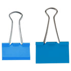 JAM Paper Colourful Binder Clips Assortment - Medium & Large - Blue - 27 Pack-Quantity: 25 Clips per Pack (15 Medium Clips & 12 Large Clips) | Durable and Reusable