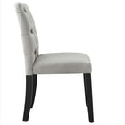 Modway Duchess Performance Velvet Dining Chairs - Light Grey - 2 Pack-Non-Marking Foot Caps