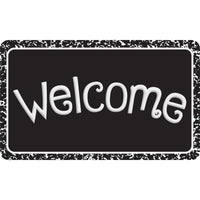 Ashley Productions The Original Fun Mat Welcome Mat - 18" x 30" - Black Composition Welcome-Measurements and Design: The Black Composition Welcome Mat measures 18" x 30".