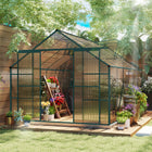 Outsunny 12' x 8' Aluminium Polycarbonate Greenhouse with Adjustable Roof Vent- Aluminium frame built for long-term use
 
