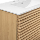 Modway Render 36" Wall-Mount Bathroom Vanity - Oak/White-8