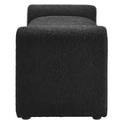 Modway Waverly Boucle Fabric Bench - Black-Comes Fully Assembled