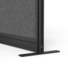 Luxor Modular Wall Extension - 53" W x 48" H - Segmented Black Frame, Frosted Acrylic, Cool Grey PET-Aluminum frame and steel feet for lasting stability