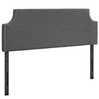 Modway Laura Upholstered Fabric King Headboard - Grey-Fine Polyester Upholstery