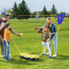 HOMCOM Portable Badminton Net Set with 9.5 x 5' Net-Durable plastic material ensure a long lifetime