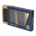 Club Rochelier Men's Billfold Wallet with Removable Card Holder - Black/Navy Combo-RFID Protection