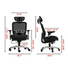 Staples Hyken XL Ergonomic Fabric Swivel Big & Tall Chair - Black-Variable tilt tension to personalize range of motion and ensure relaxed muscles 