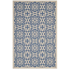 Modway Ariana Vintage Floral Trellis Indoor/Outdoor Area Rug - 5 ft W x 8 ft L - Blue/Beige-Vintage Floral Trellis Area Rug