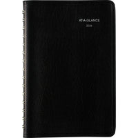 AT-A-GLANCE 2026 Daily Appointment Book - 8" H x 4-7/8" W - Black - Bilingual-12 months: January 2026 - December 2026