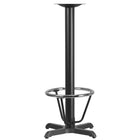 Flash Furniture Chrome 22"W x 22"L Bar Height X-Base, Black (XUT2222BAR3CFR)-Restaurant Table Base
