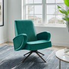 Modway Superior Performance Velvet Swivel Chair - Teal-Performance Velvet Upholstery