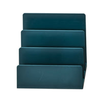 TRU RED 3-Slot Plastic Letter Sorter - Teal-Quickly organize and store letters, mail, and other documents