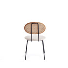 Manhattan Comfort Jardin 19.09" Industry Chic Upholstered Dining Chair - Nature and Oatmeal - Set of 4-22.83" L x 23" W x 31.1" H