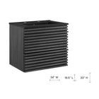 Modway Render 24" Wall-Mount Bathroom Vanity - Charcoal/Black-Wall-Mount Design
