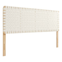 Modway Sparta Weave Vegan Leather King Headboard - Natural Beige-King Size Headboard Only