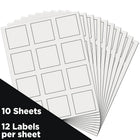 JAM Paper Square Address Labels, 2 x 2, White, 240 Pack-White