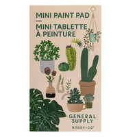 General Supply Goods + Co Goods + Co Mini Paint Pad Set - Plants-Includes 20 illustrated plant-themed design pages.