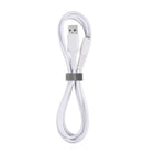 Basic Tech 6 foot Lightning Braided Cable - White-Braided for extra durability