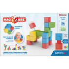 Geomag Magicubes Full Color Try Me Recycled - Set of 24-Stem learning fun with toddler magnets: Geomag magnetic toys has turned the classic stacking blocks into something "magical". These 100% recycled plastic blocks can be attached on any side, making building so easy. Magnetic blocks for ages 1 to 5.