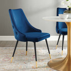 Modway Adorn Tufted Performance Velvet Dining Side Chair - Navy-Durable Stain-Resistant Fabric