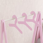 Qaba Kids Clothing Rack with Storage & Hangers - Pink-Dreamy green colour and cute prints brighten up any child's room  
